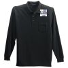 Long Sleeve Silk Touch Polo with Pocket Thumbnail